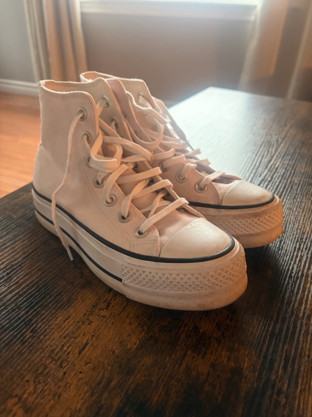 Converse Women’s High-Top Platform Canvas Sneakers - light pink